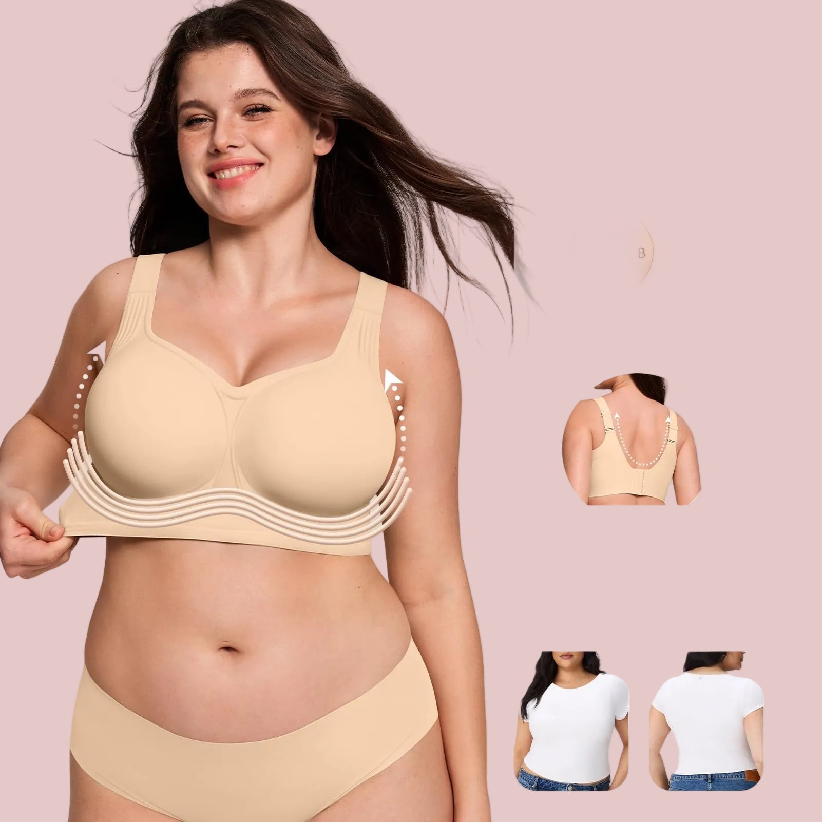 Soutien-gorge grande taille elastique