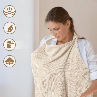 Cape d'allaitement - BreastfeedingCover™ - Khaki - Maman - bebeshop