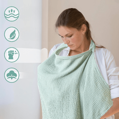 Cape d'allaitement - BreastfeedingCover™ - Vert Clair - Maman - bebeshop