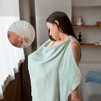 Cape d'allaitement - BreastfeedingCover™ - Vert Clair - Maman - bebeshop