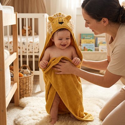 Cape de bain bébé | Ultra - Douce Absorbante - Maman - bebeshop