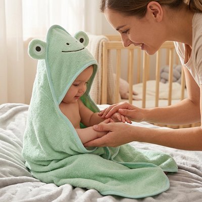 Cape de bain bébé | Ultra - Douce Absorbante - Maman - bebeshop