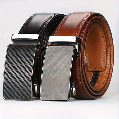 Ceinture avec Clip automatique en cuir pour homme à deux couches de cuir de vache - Maman-bebeshop