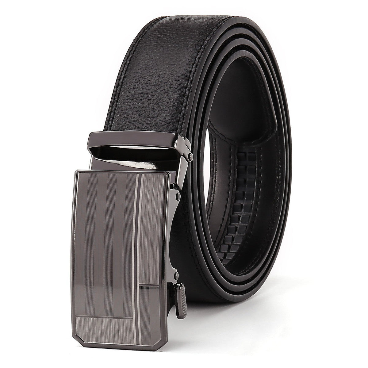 Ceinture avec Clip automatique en cuir pour homme à deux couches de cuir de vache - Maman-bebeshop