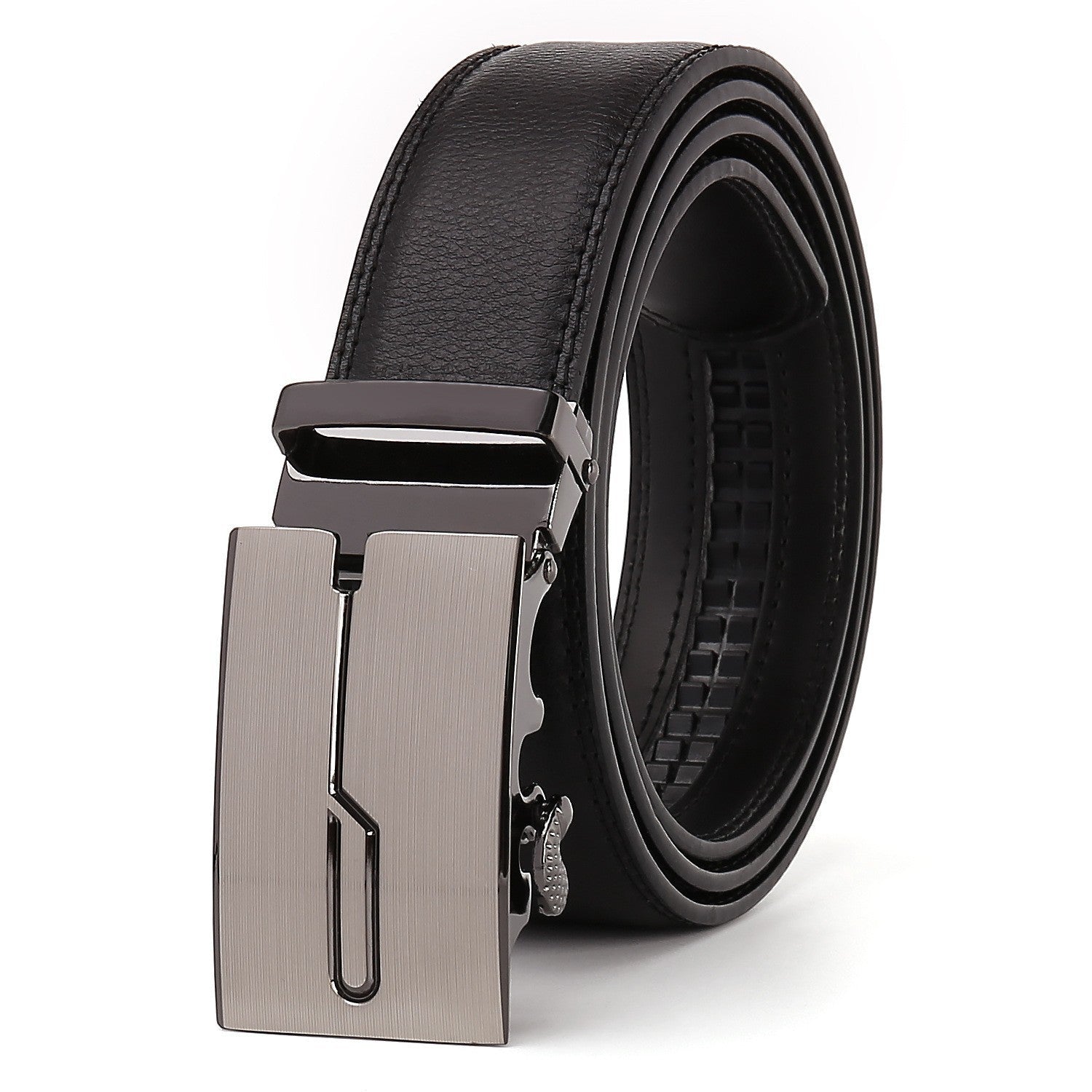 Ceinture avec Clip automatique en cuir pour homme à deux couches de cuir de vache - Maman-bebeshop