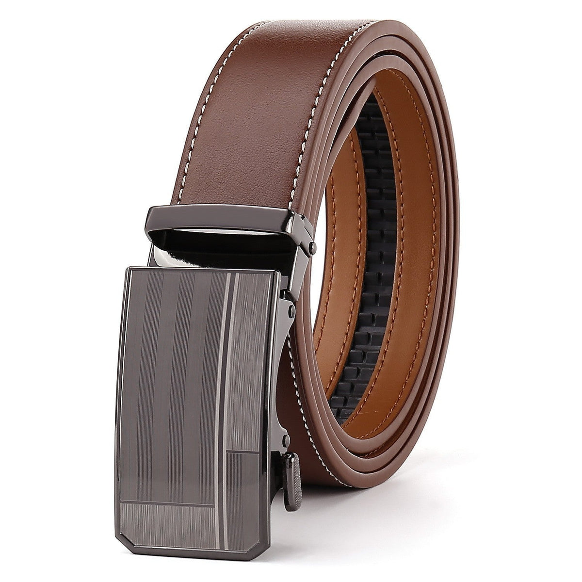 Ceinture avec Clip automatique en cuir pour homme à deux couches de cuir de vache - Maman-bebeshop