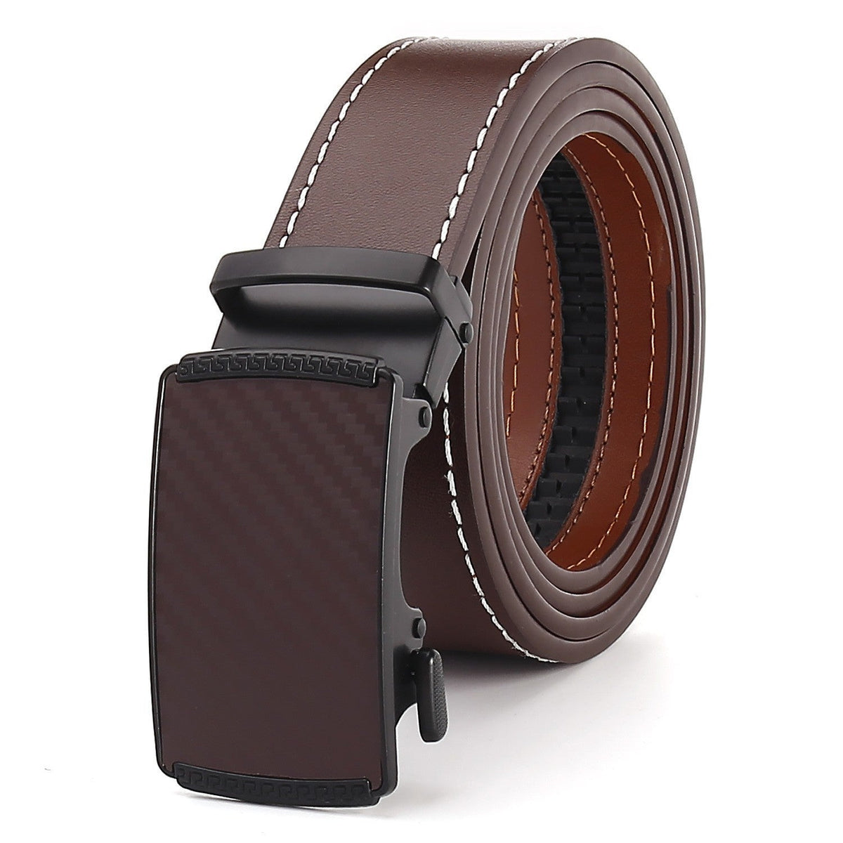 Ceinture avec Clip automatique en cuir pour homme à deux couches de cuir de vache - Maman-bebeshop