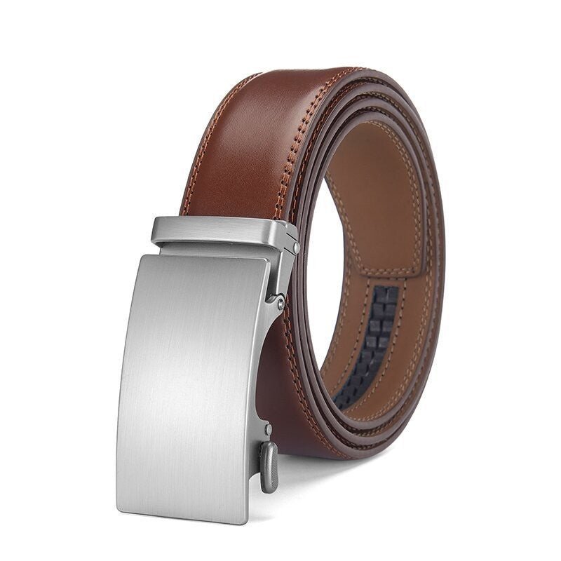 Ceinture avec Clip automatique en cuir pour homme à deux couches de cuir de vache - Maman-bebeshop