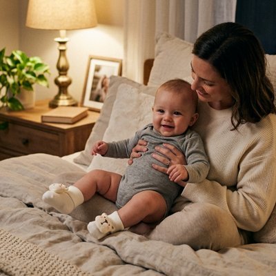 Chaussettes bébé | Antidérapantes - Maman - bebeshop