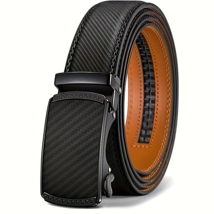 Ceinture avec Clip automatique en cuir pour homme à deux couches de cuir de vache