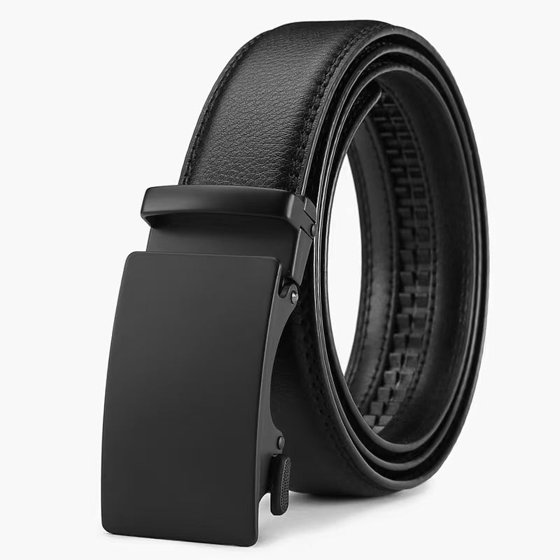 Ceinture avec Clip automatique en cuir pour homme à deux couches de cuir de vache