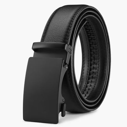 Ceinture avec Clip automatique en cuir pour homme à deux couches de cuir de vache