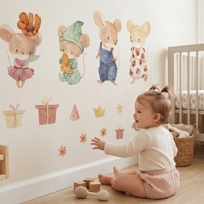 Stickers muraux enfant | Repositionnables - Maman - bebeshop