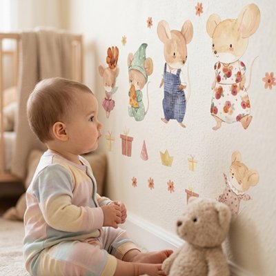 Stickers muraux enfant | Repositionnables - Maman - bebeshop