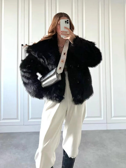 Veste en Faux Fourrure Femme – L'Élégance Audacieuse Qui Révèle Votre Confiance - Maman-bebeshop